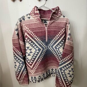 Geometric Patterned Pullover Sweater